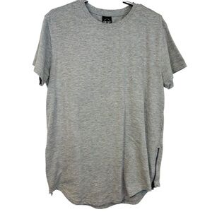 Krisp NYC Rosette Men's Gray Short Sleeve Shirt XL Shirt & Zipper Accent